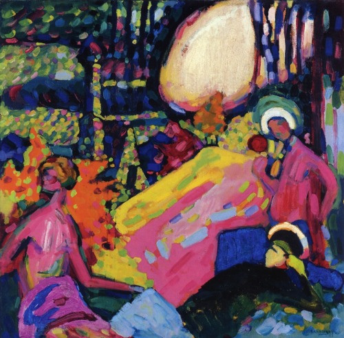 artist-kandinsky:White sound, 1908, Wassily KandinskyMedium: oil,panelwww.wikiart.org/en/was