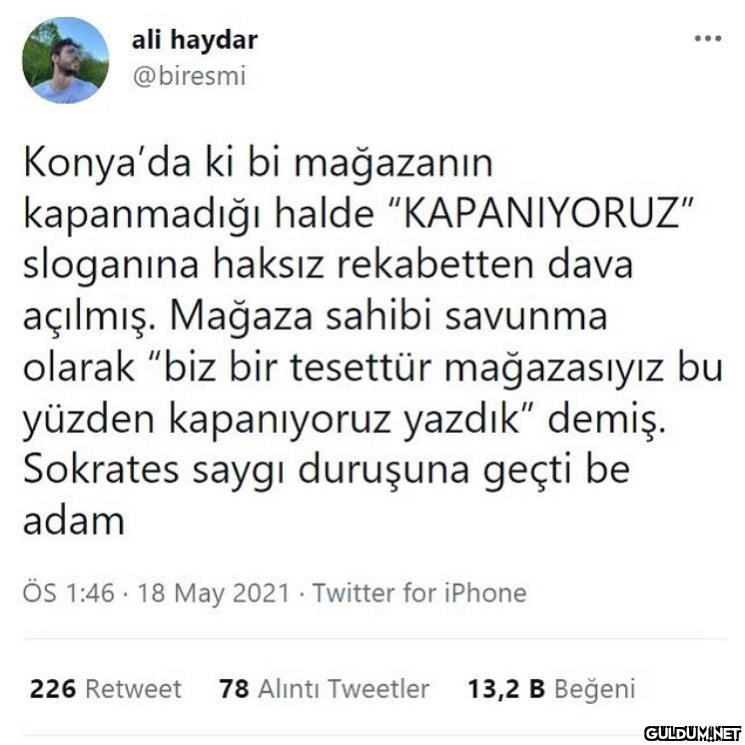 Saygı duydum 😅  ali haydar...