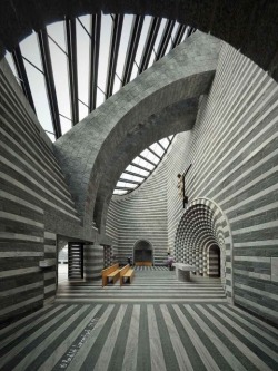 holtermand: Church of St John the Baptist by Mario Botta, photo by Randolph Langenbach