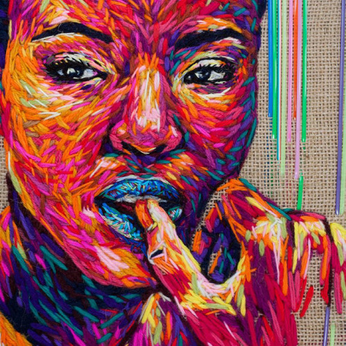 instagram:  Treading Thread with Professional Embroiderer @fiance_knowles  To see more of her intricate designs inspired by pop culture, nature and more, follow @fiance_knowles on Instagram.  “I get to immerse myself in colors at a gentle rhythm,”