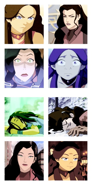 korraspond: queen—asami: asami sato &amp; katara; parallels 