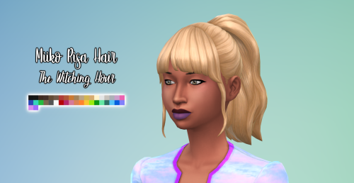 kittsims:Sims 4 Miiko Risa Hair - The Witching Hour Recolour (Override) Hello! Here we have @miikocc