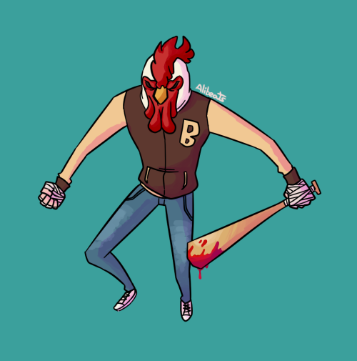 angry chicken man murders people to the rhythm of synthwave, more at 7