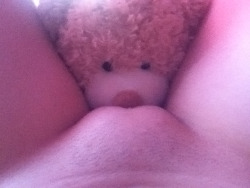 nakedlittlekitten:  Trade places with teddy?