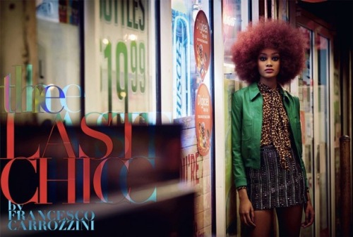 &ldquo;The Last Chic&rdquo; Vogue Italia March 2015. Riley Montana, Leila Nda &amp; Chey