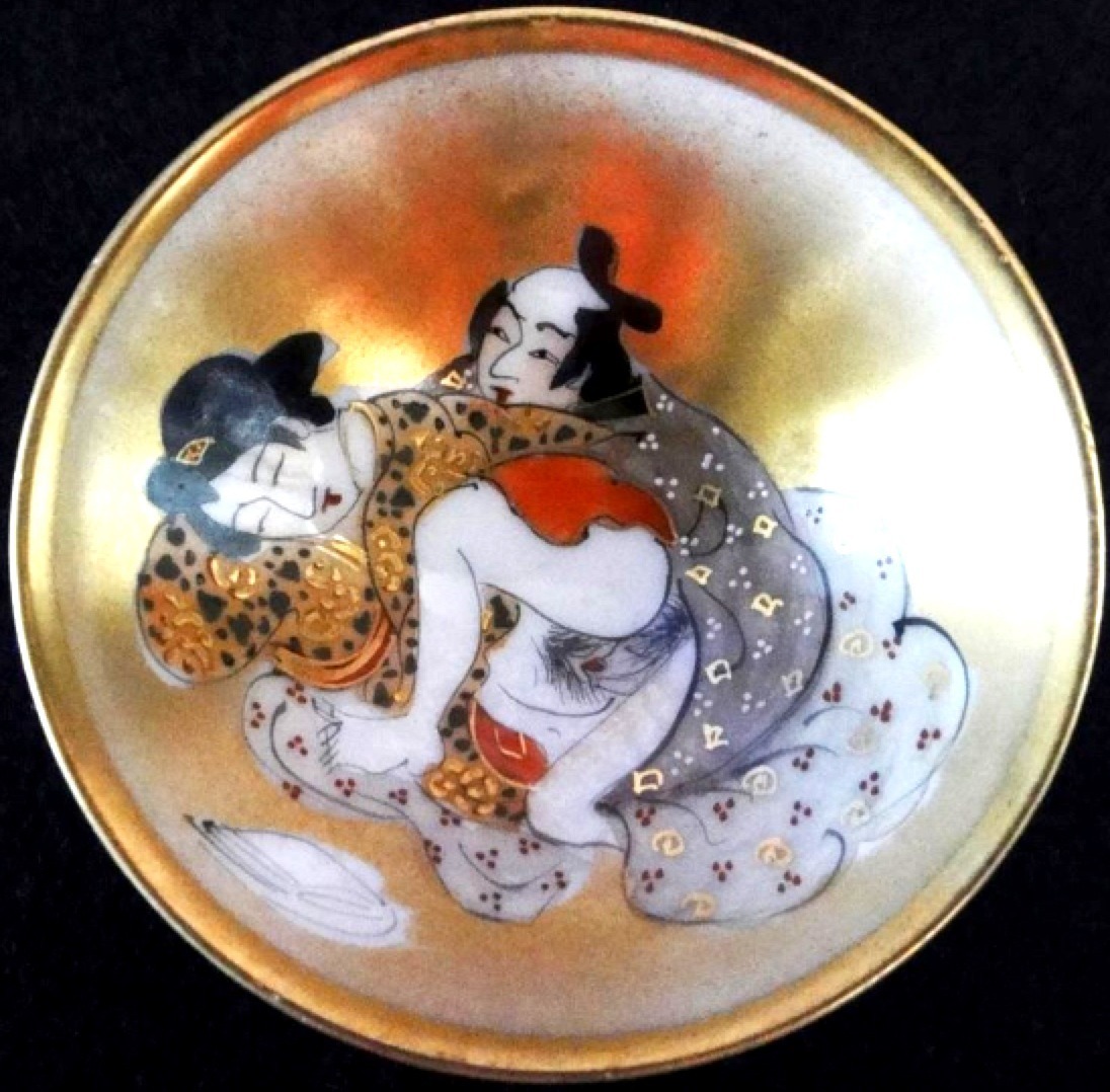 tsmskimonoyokubo:
“ shunga-art:
“ Age and artist unknown. Painted on the inside of a kutani sake cup.
”
I have only seen four of these “out in the wild” and they were priced upwards of 900$ to 2000$ a piece. I would kill for one. - TSM
”