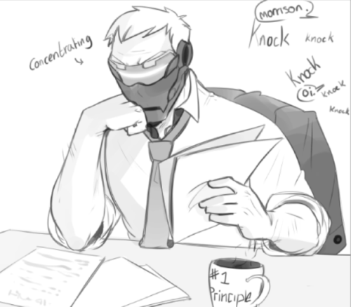 junelets: High school AU cause I think I’m actually hilarious. Reaper the PE teach being salty
