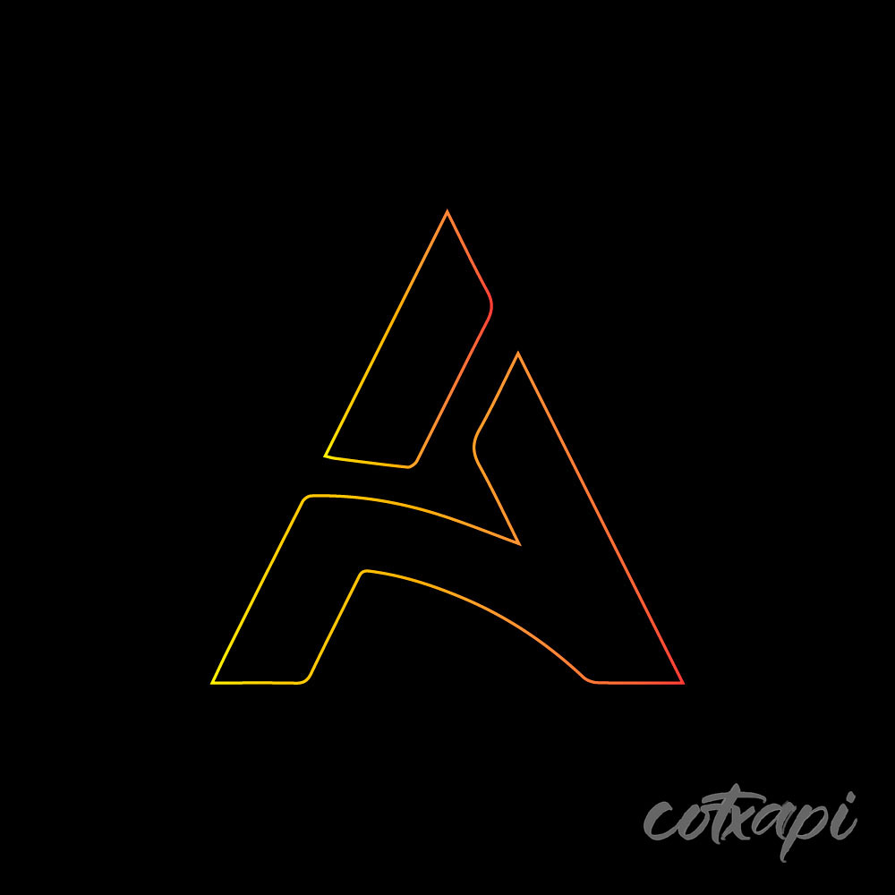 Initial A letter design for professional logo in vector art