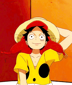 sasukesins:  Luffy + favorite outfits in