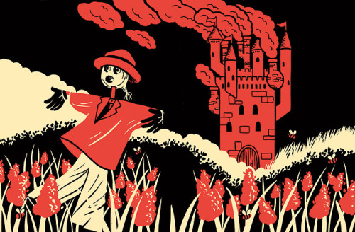 storylinecaroline:I, too, made some Howl’s Moving Castle illustrations for the Book Illustration Com