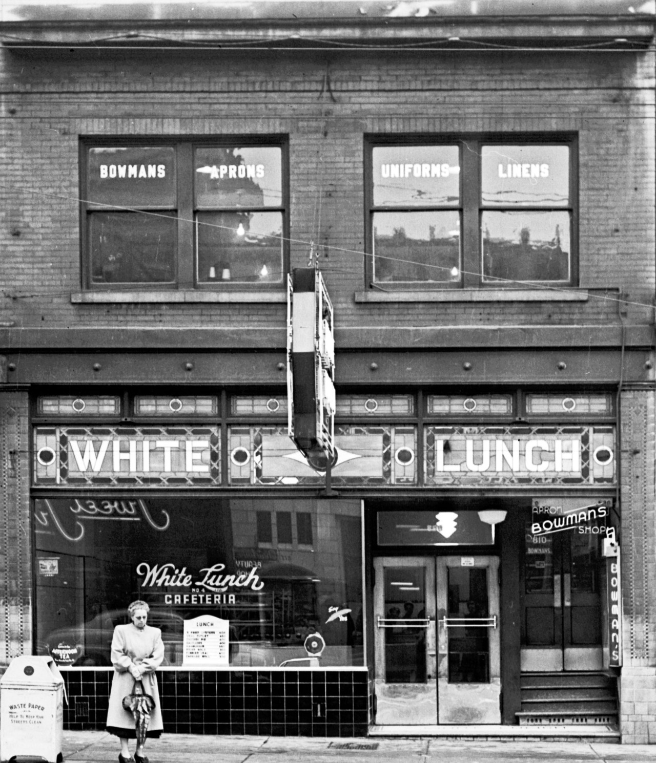  White Lunch on the 800 block of Granville Street, 1950. By Artray. 