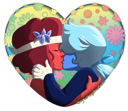 kitty-cat-angel:How could I not draw this momentous occasion?Transparent Ruby &amp; Sapphire for your blog. &lt;3