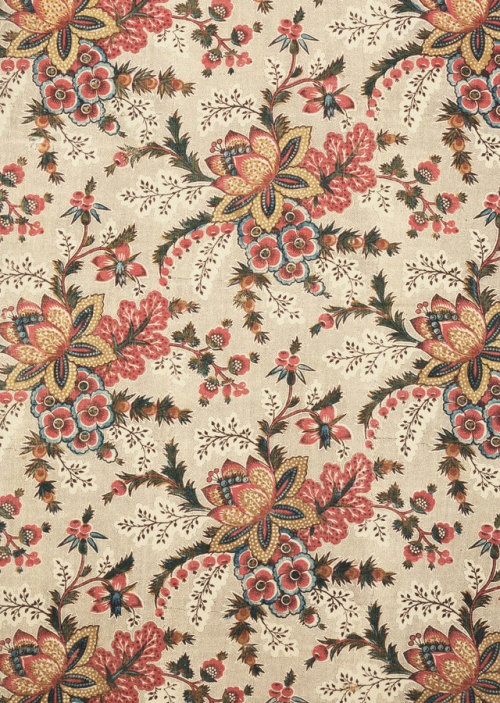 Copperplate print on cotton plain weave, A. Quesnal of Darnétal, Rouen, France, circa 1780