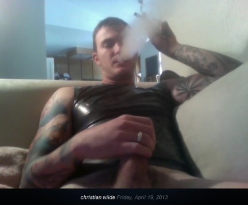 manxrubberboi:  funandphotos:  from my Skype call with Christian Wilde, 4-19-13!!!! He is SO FUCKING COOL, it is absolutely amazing!!!  He could so visit me :P
