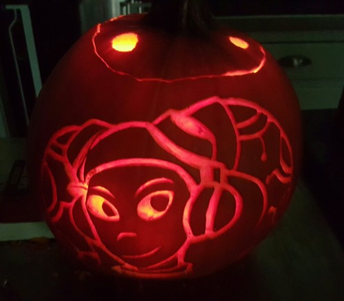 hayamika:  This is the second time I have ever carved a pumpkin. Not great, but guess its not that b