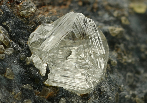 hematitehearts:Diamond in KimberliteLocality: Udachnaya-Vostochnaya Pipe, Daldyn, Eastern Siberian R