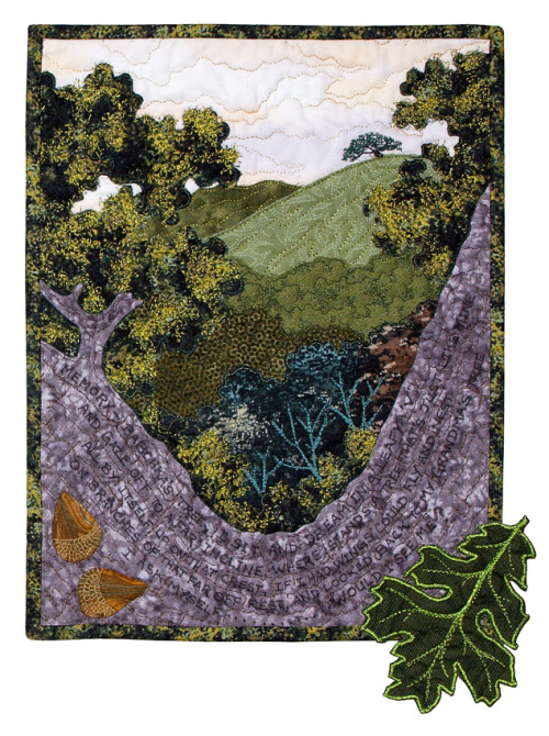 Art Journal Quilts - Nest Series by Helene Knott Hiding out in my grandmother&rsquo;s tree where