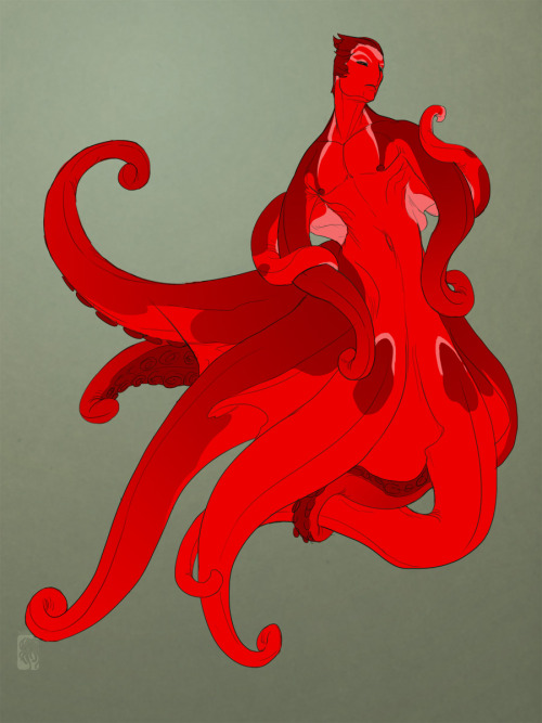 Red Octoboy. Tentacles Everywhere. Yes, I Count Ten Tentacles. This Makes Him Even More Badass.