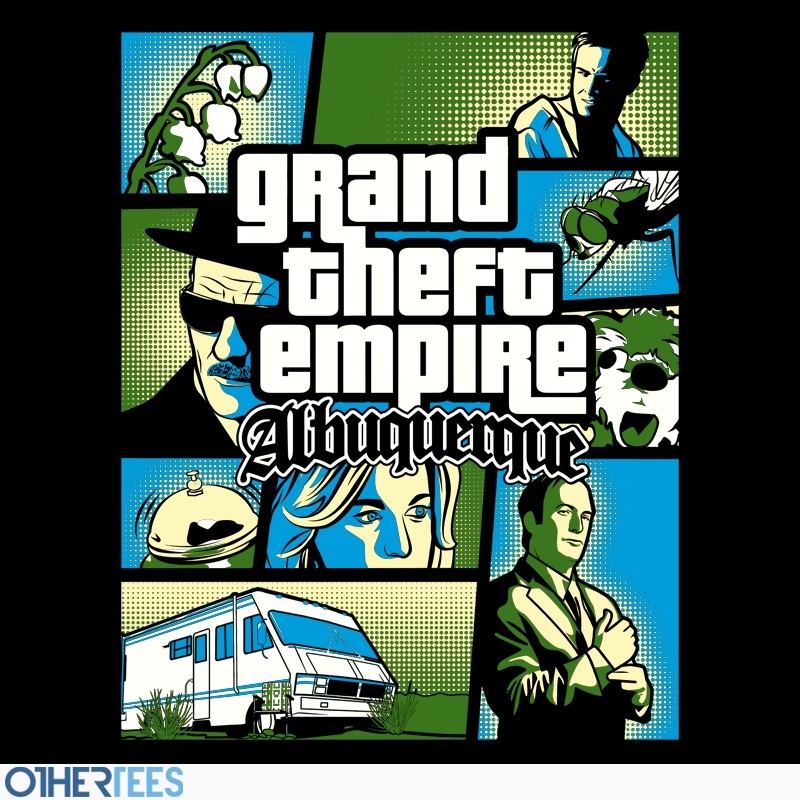 gamefreaksnz:  Grand Theft Albuquerque by Sam Humer 7£ / 8.5€ / 11$ Artist: Redbubble