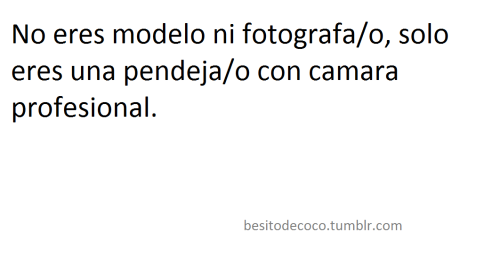  que penca tu publicación, por que  hay gente con talento, ademas el hecho de tener una buena cámara no hace que una foto sea buena, es mas que eso. 