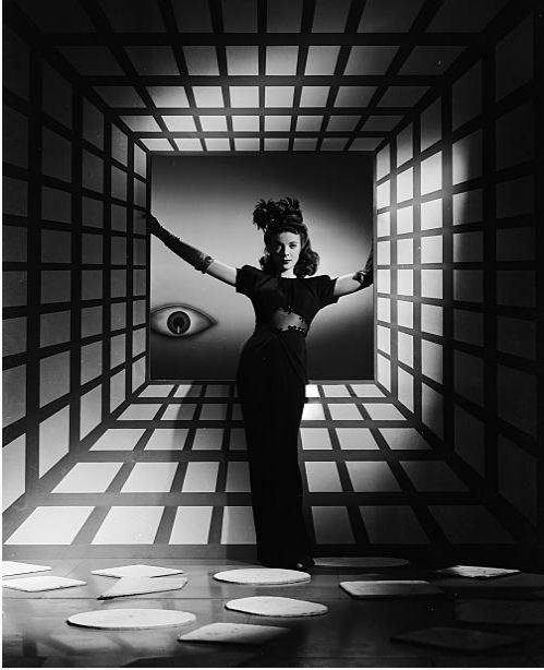 Scotty Welbourne took a series of surrealist photos of Lupino at Warner Brothers in 1941