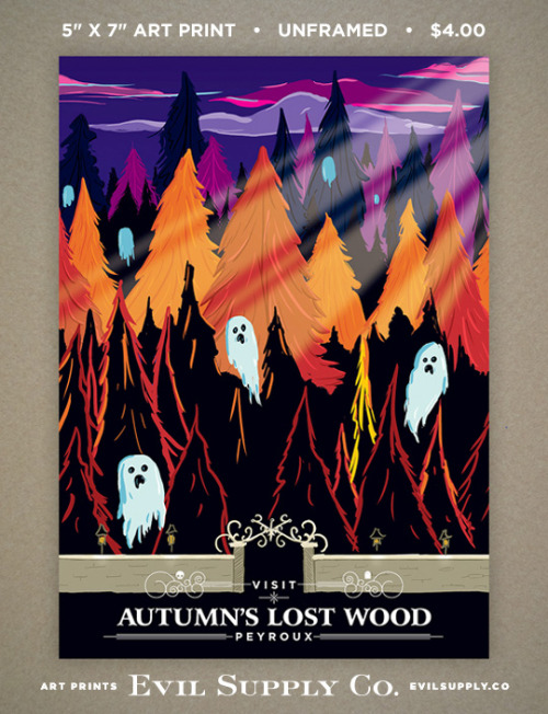 Visit Autumn’s Lost Wood art print ($4.00)Full of mystery, the Wood is among the oldest forests in t