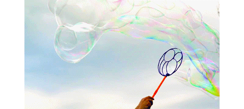 griffinspacejams:  Giant Bubbles Popping in Slow Motion 