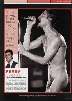 bizarrecelebnudes:  Perry Farrell naked, lead singer of Jane’s Addiction https://www.youtube.com/watch?v=G5-m8qsvmBs