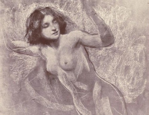 femalebeautyinart:Fata Morgana (Nude Study)John M. Swan1905