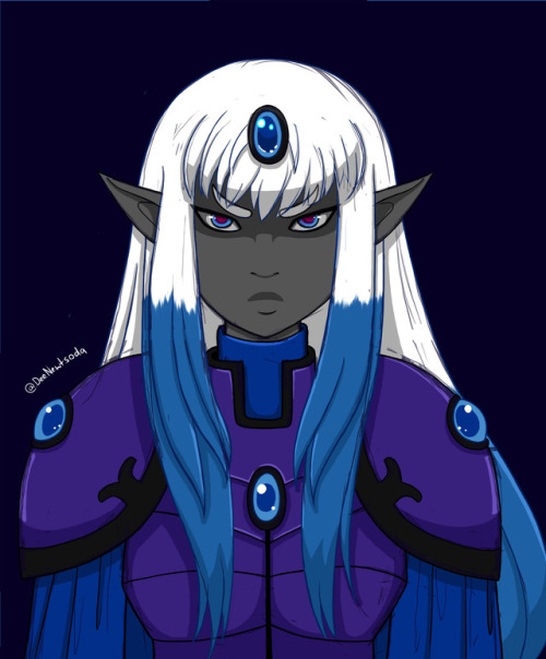 Finally coloured my Sil’lice Val’Sharen fanart! My drow always look so chibi compared to