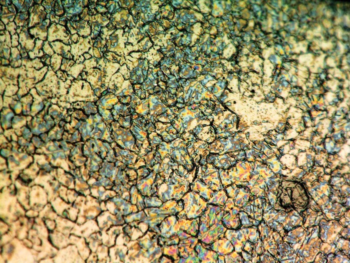 Grainbow colors
This is a close-up photo of a piece of stainless steel from a large spring, meant to support 5000 lbs (around 2200 kg) of weight, that failed during testing. Russell Rohloff, a chemist in the materials and surface engineering group at...