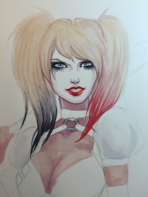 carlationsart:My Arkham City inspired Harley Quinn, shes a little more sophisticated ;)