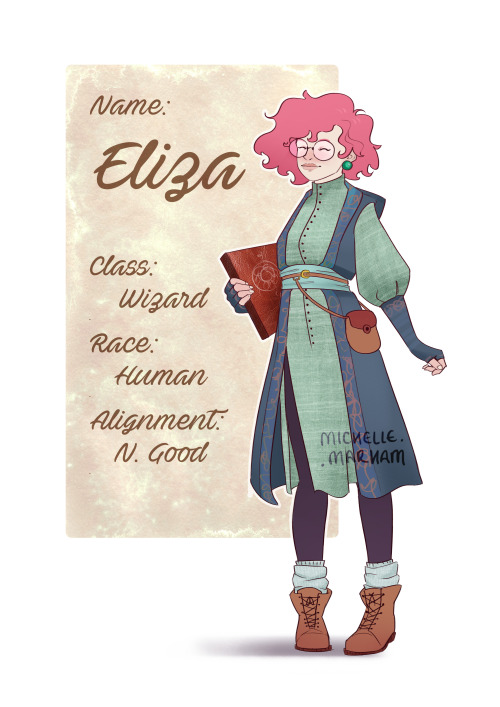 Eliza! New D&amp;D character for a one shot campaign I will be playing over my birthday weekend with