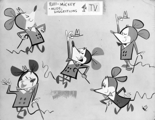 talesfromweirdland:Disney characters, UPA style. Animation art from Disney TV commercials. Mid-1950s