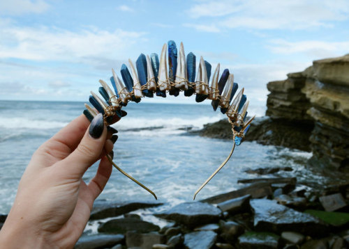 wordsnquotes:  Exquisite Crystal Hair Accessories  Colorado based artist Aleks from Gems and Bo