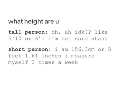 Hating on tall people