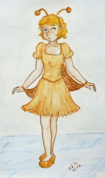  Cress (Lunar Chronicles) in the butterfly dress for the ball, being rather sceptical about the choi