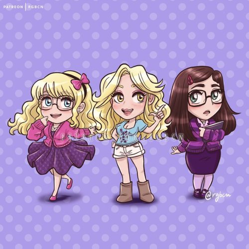 Besties ‍♀️ NEW DRAWING! Which one is your favorite!? It was fun to get back to the chibi style! Do 