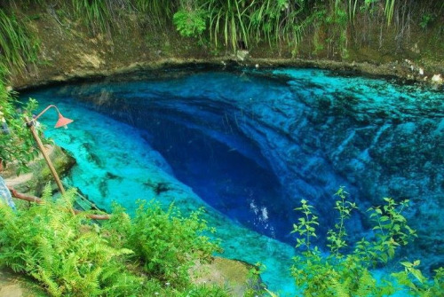  “Enchanted River - Phillipines  ‘NO ONE HAS EVER REACHED ITS BOTTOM’  Enchanted River is found in the Phillipines. It is called “enchanted” because no one has ever reached its bottom. Many people, including scuba divers have tried reaching