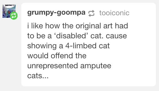 adamtots:  adamtots:  My cat…. is….. disabled? Why is this website so stupid
