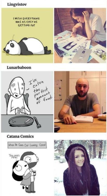 Porn photo catchymemes:  Faces behind the comics 