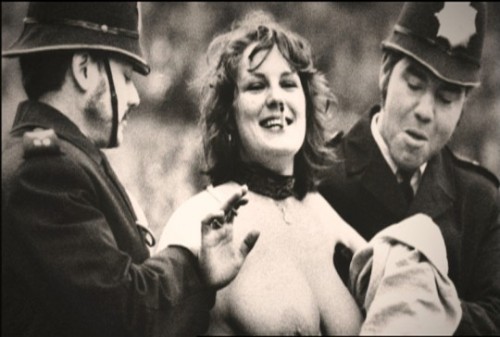 Erika Roe@ England vs. Australia rugby union game, 2 January 1982, Twickenham, London. Just heard he
