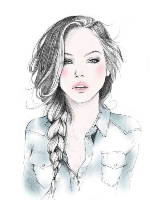 Cute girl drawings fashion