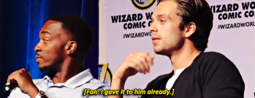 stripperleepace:flappyfalcon:sebastianstam:“I made you a bracelet that says Mack-attack, do you want