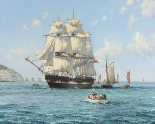 art-and-things-of-beauty:Sailing ships by Montague Dawson (1895-1973).