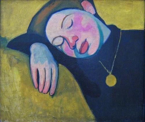 art-femmes:Sonia Delaunay - Sleeping girl, 1907