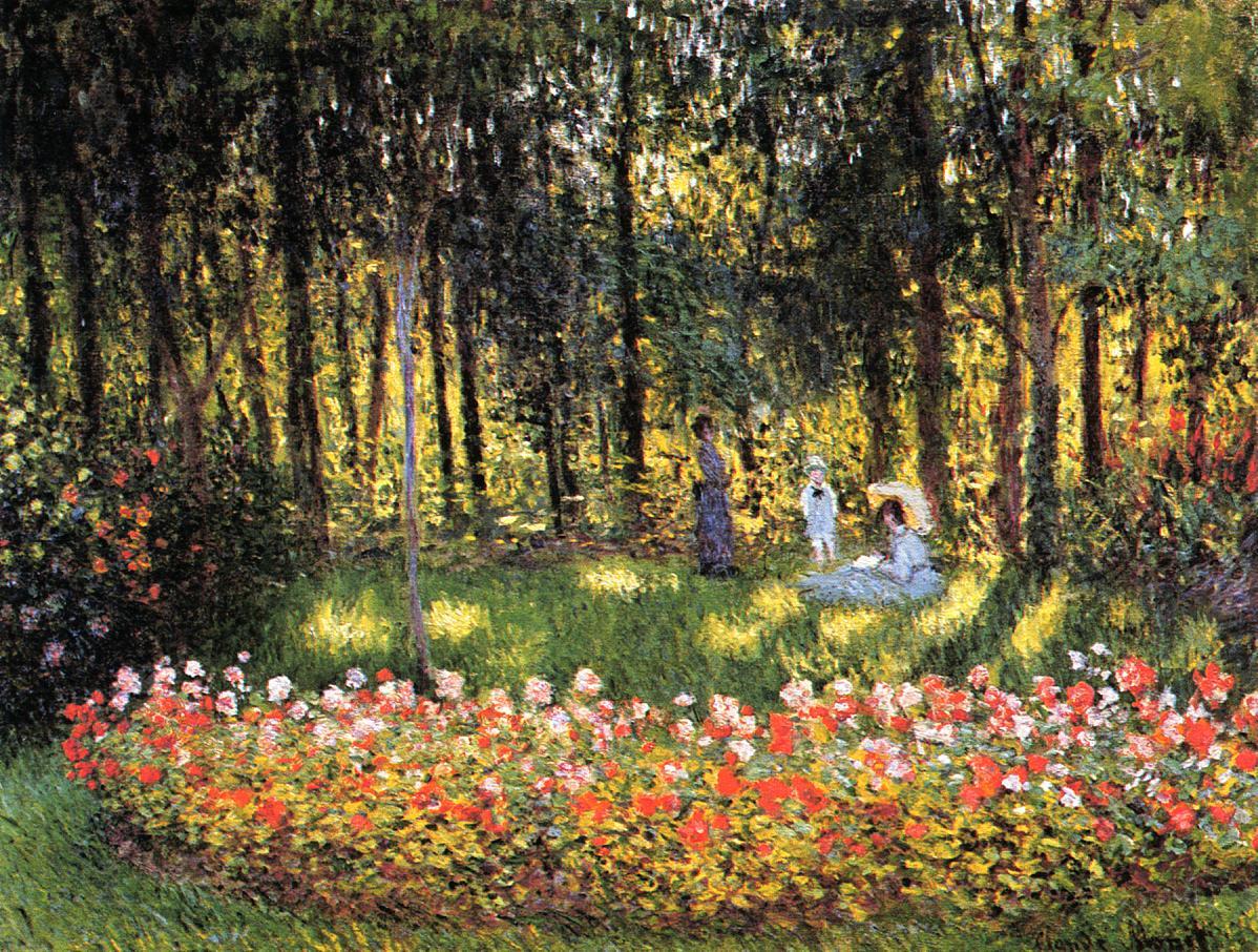 fleurdulys:  The Artist’s Family in the Garden - Claude Monet 1875  Monet&rsquo;s