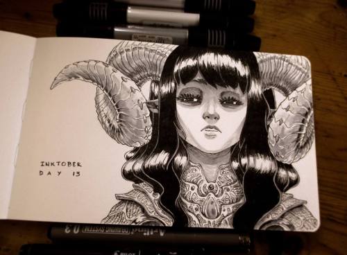 frrmsd:  Artist & Illustrator: Coliandre “#inktober Day 13″  https://www.facebook.com/XavierColletteFanPage?fref=photo 