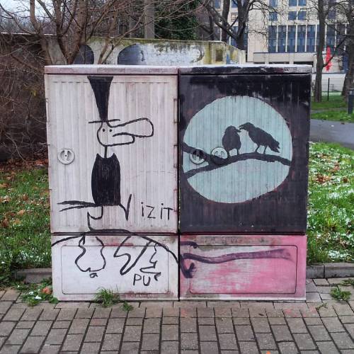 These #switchboxes Have Been Decorated Nicely #streetart 17.1.16 #latergram #Dortmund #Nordstadt #44147