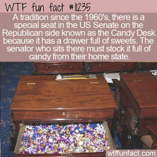 wtf-fun-factss:A tradition since the 1960’s, there is a special seat in the US Senate on the Republi